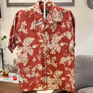 Pataloha Men's Red Floral Button Down Shirt
